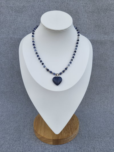 Collar lapislazuli corazón 