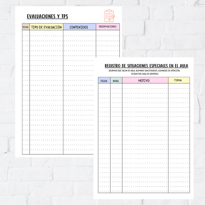Repuesto Docente - Evaluaciones, tp y situaciones áulicas