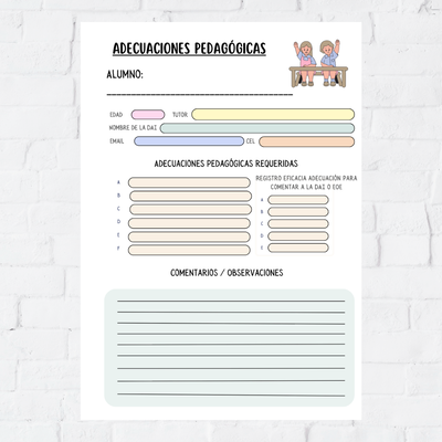 Repuesto Docente - Adecuaciones pedagógicas