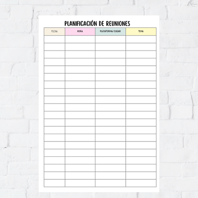 Repuesto Grilla de reuniones