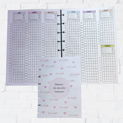 Repuesto Planner estudio coreano