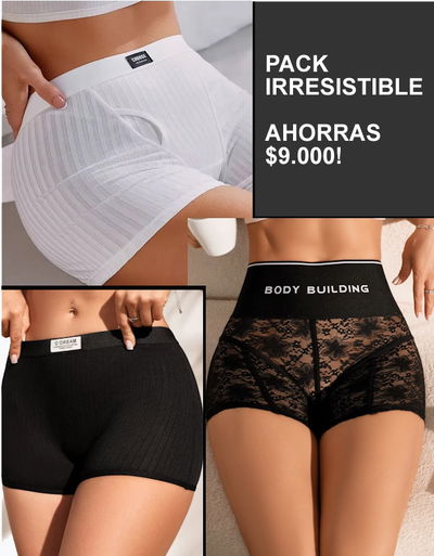 Pack 3 Bóxers Femeninos Premium | Ahorrá $9.000 | De $54.000 a $45.000 |