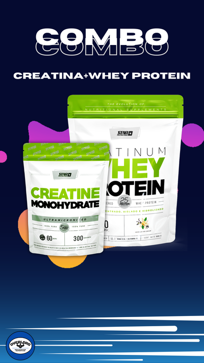 Combo Star Nutrition: Whey Protein 2Lb + Creatina 300Gr