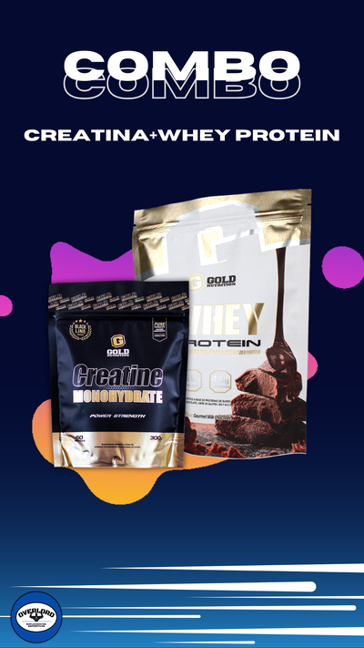 Combo Gold Nutrition: Whey Protein 2Lb + Creatina 300Gr