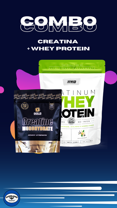 Combo Star/Gold: Whey Protein Star 2Lb + Creatina Gold 300Gr