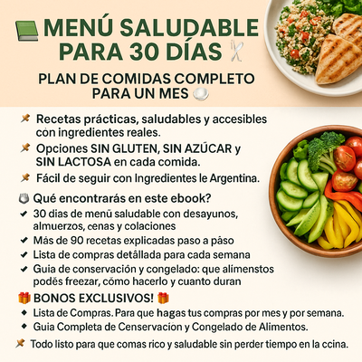 Menú Saludable para 30 días