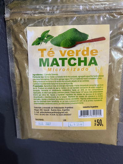 TE VERDE MATCHA EN POLVO 1 UNID X 50GR
