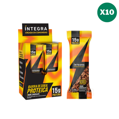 BARRITAS PROTEICAS CHOCOLATE 10 UNIDADES