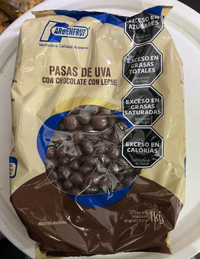 PASAS DE UVA CON CHOCOLATE X 250GR