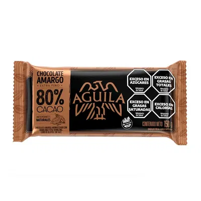 CHOCOLATE AGUILA 80% CACAO TABLETA X 150GR