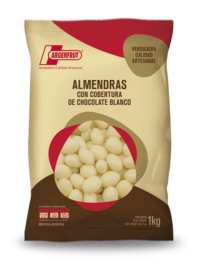 ALMENDRAS CON CHOCOLATE BLANCO X 1KG