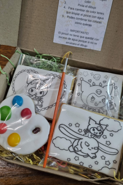 Caja mix de galletas impresas para pintar 