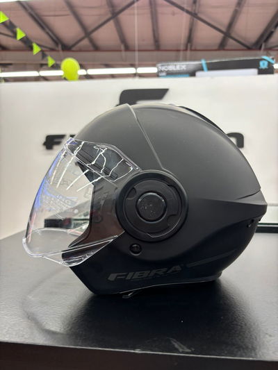 Casco Abierto Fibra One Bite Negro Mate