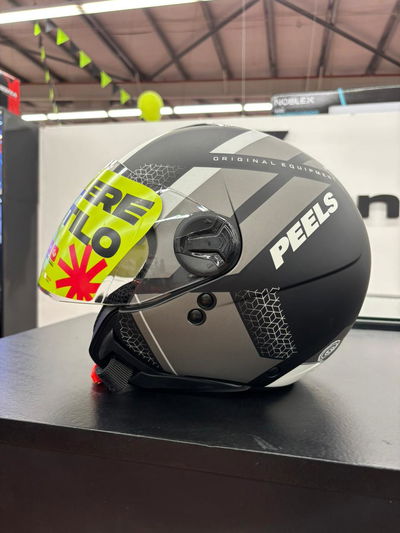 Casco Abierto Peels Freeway Black&Silver