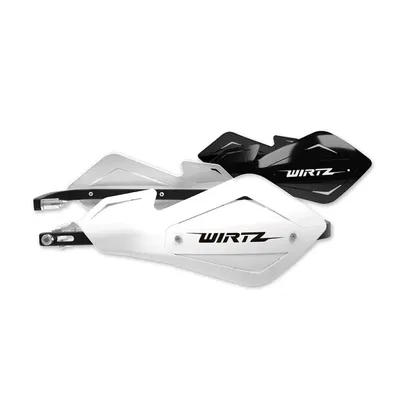 Cubre Manos Wirtz con Alma de Aluminio Shock Metal Blancos + Cubre Manos Negro