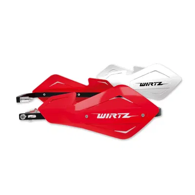 Cubre Manos Wirtz Rojos con Alma de Aluminio Shock Metal + Cubre Manos Blancos