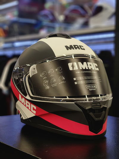 Casco MAC 801 Starter Winexzor Negro / Blanco / Mate