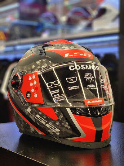 Casco LS2 816 Cosmos Strike Gris / Rojo / Mate