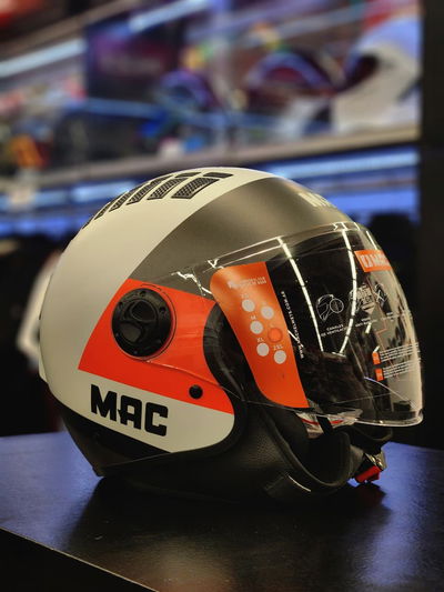 Casco Mac 230 Pyro Mate Blanco / Red