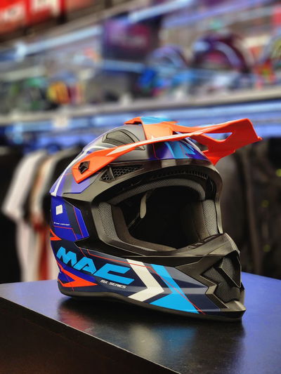 Casco MAC 609 Virtus Torken Negro / Naranja / Mate