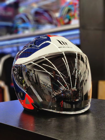 Casco MT Avenue SV Crossroad Azul/Blanco/Rojo Mate
