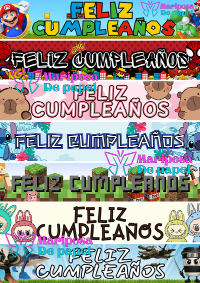 BANNER FELIZ CUMPLE DE 1.20M
