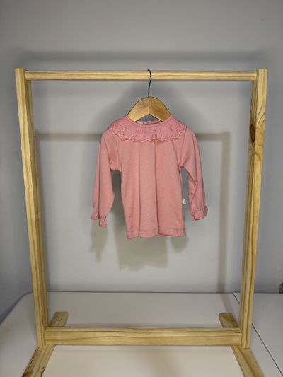 Remera volados mangas largas