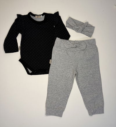 Conjunto babucha, body y vincha