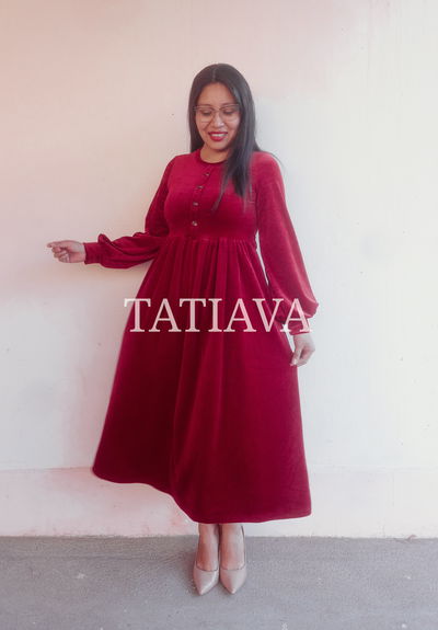 Maxivestido Dalhi rojo intenso - talle XS al L