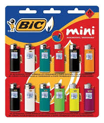 Encendedor Mini Bic x 12