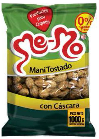 Mani Tostado c/cascara Memo x 900gr