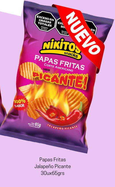 Papa Frita Nikito Picante 30x65gr