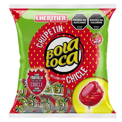 chupetin BOLA LOCA FRESH SANDIA 24 un.