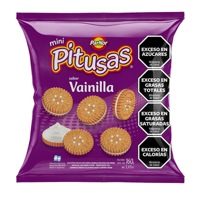Galletitas MINI PITUSAS Vainilla 30x160gr