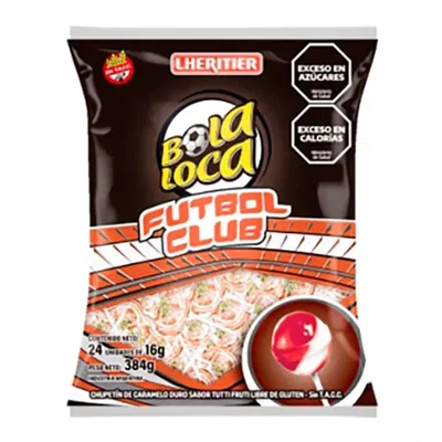 chupetin BOLA LOCA FUTBOL DE RIVER PLATE 24 un.