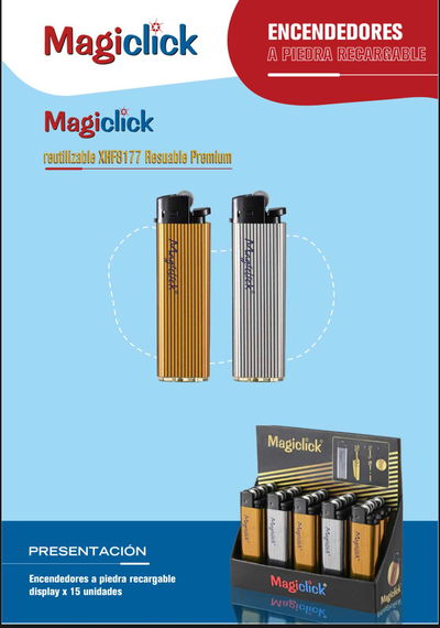 Encendedor Magiclick REUTIL.DORADO x 15 u