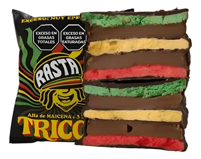 ALFAJOR TRICOLOR RASTA x 14unid