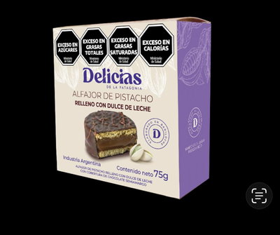 ALFAJOR LAS DELICIAS 14U X75 GS 7 PISTACHO 7 CHOC