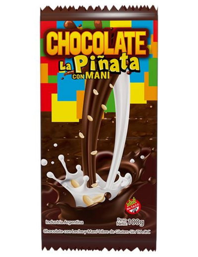 CHOCOLATE PIÃATA CON MANI 21 X 100 G