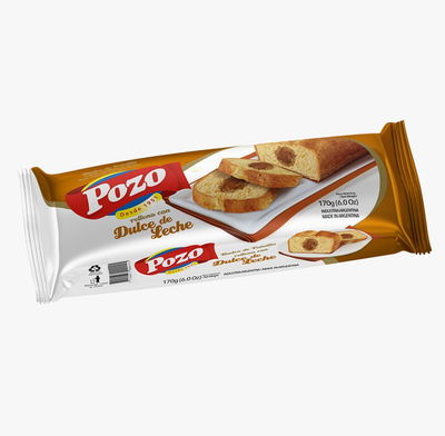BUDIN POZO RELLENO DULCE LECHE 20 X 170 GS