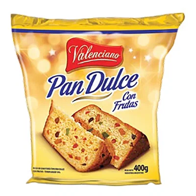 PAN DULCE VALENCIANO 12 X 400 GS SIN FRUTAS