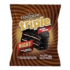 Alfajor triple Fantoche NIGTH negro x 85 gr x 12 u