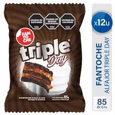 Alfajor triple Fantoche DAY blanco x 85 gr x 12 u
