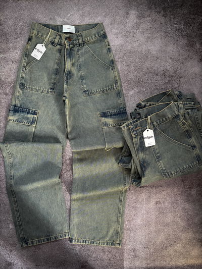 Jean Wide Leg Óxido Cargo