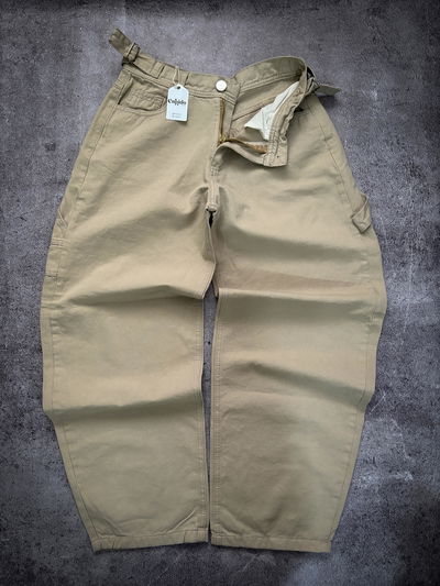Jean Baggy Beige Hebilla