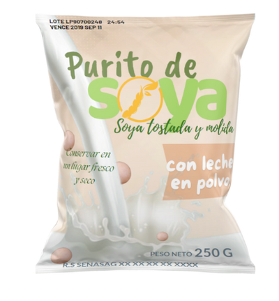 Soya instantánea con leche el polvo de 250 gr