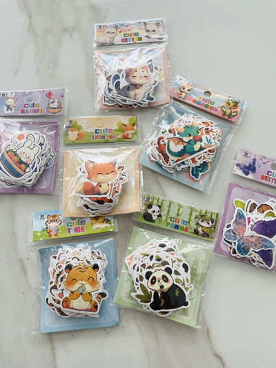 VINILOS ADHESIVOS DECORATIVOS IMPERMEABLES ANIMALITOS X50 