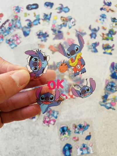 MINI PLANCHA STICKERS STITCH X24