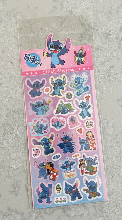 PLANCHA DE STICKERS STITCH X10