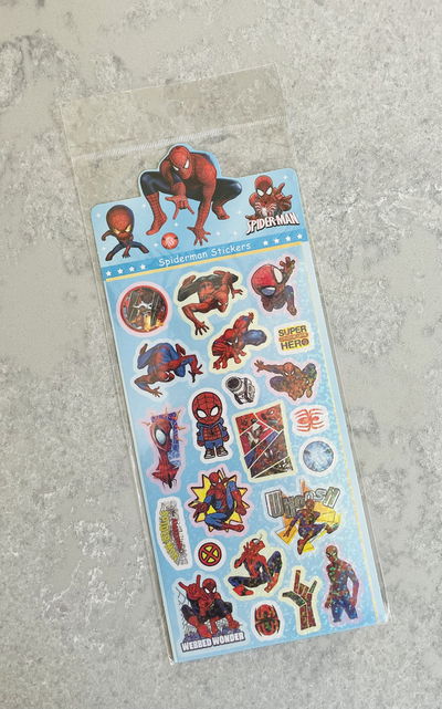 PLANCHA DE STICKERS SPIDERMAN X10